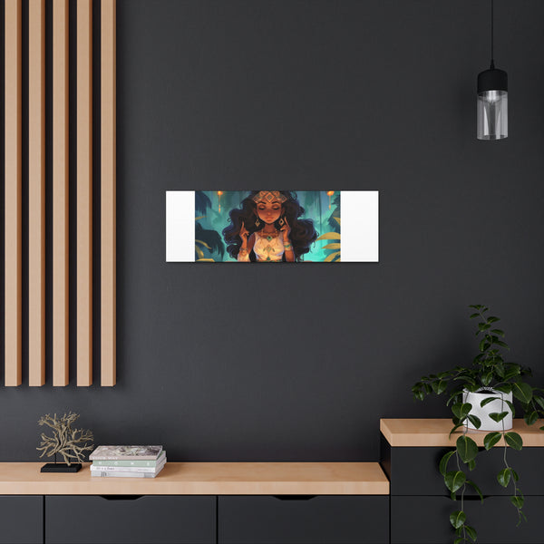 Meditation Princess on White - Canvas Gallery Wraps