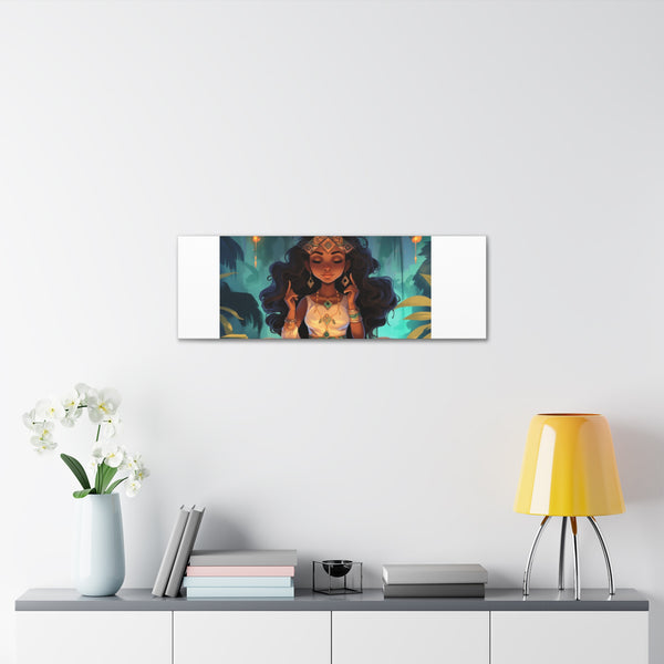 Meditation Princess on White - Canvas Gallery Wraps