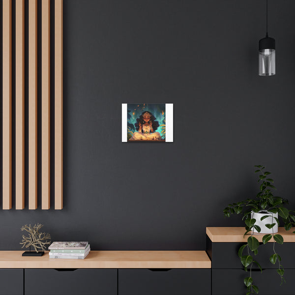 Meditation Princess on White - Canvas Gallery Wraps