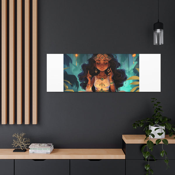 Meditation Princess on White - Canvas Gallery Wraps