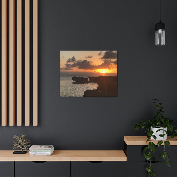 Cayman Sunset Meditation Art - Canvas Gallery Wrap