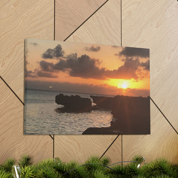 Cayman Sunset Meditation Art - Canvas Gallery Wrap