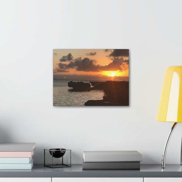 Cayman Sunset Meditation Art - Canvas Gallery Wrap