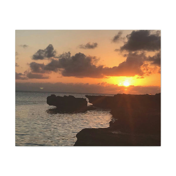 Cayman Sunset Meditation Art - Canvas Gallery Wrap