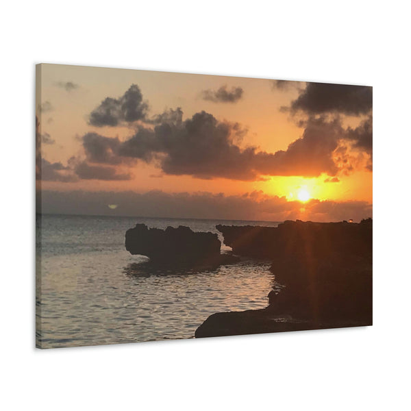 Cayman Sunset Meditation Art - Canvas Gallery Wrap