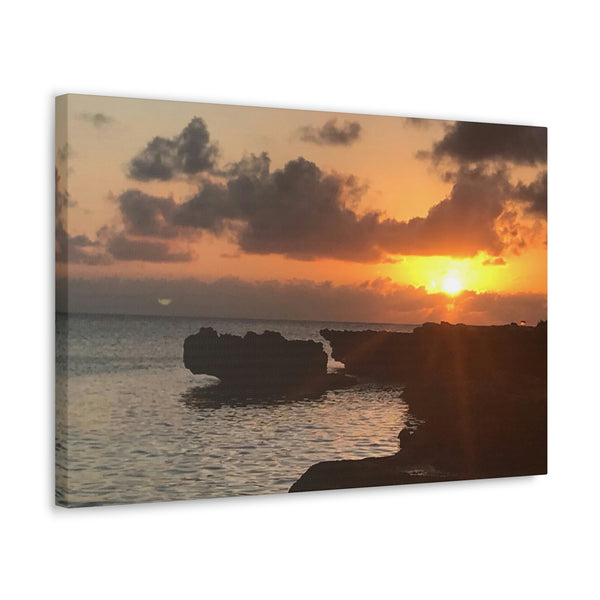 Cayman Sunset Meditation Art - Canvas Gallery Wrap