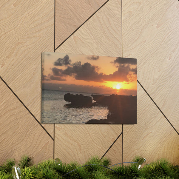 Cayman Sunset Meditation Art - Canvas Gallery Wrap