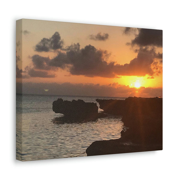 Cayman Sunset Meditation Art - Canvas Gallery Wrap