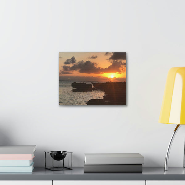 Cayman Sunset Meditation Art - Canvas Gallery Wrap