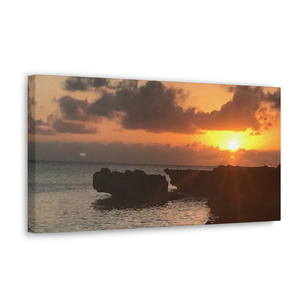 Cayman Sunset Meditation Art - Canvas Gallery Wrap