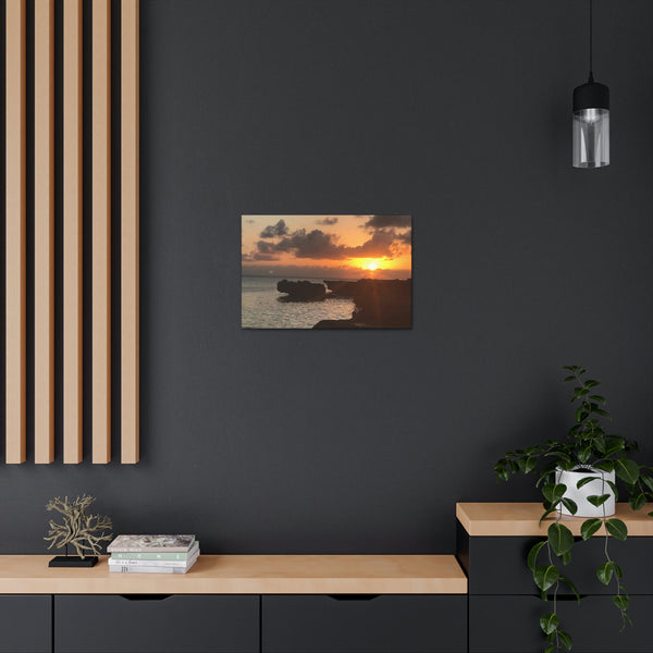 Cayman Sunset Meditation Art - Canvas Gallery Wrap