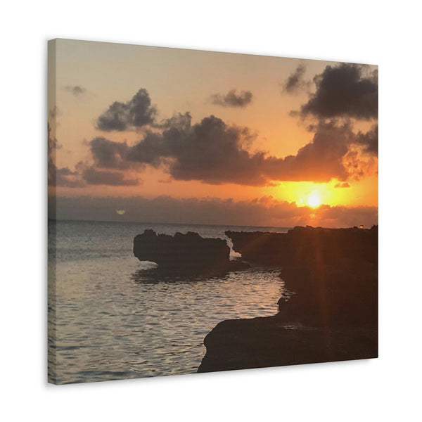 Cayman Sunset Meditation Art - Canvas Gallery Wrap