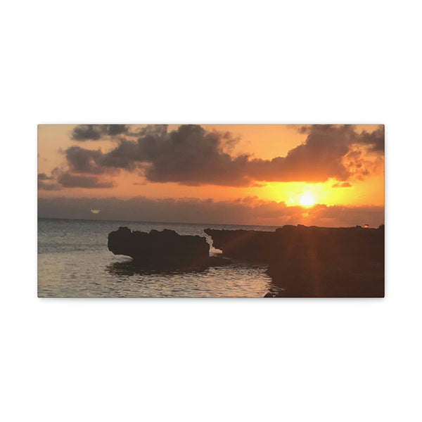 Cayman Sunset Meditation Art - Canvas Gallery Wrap