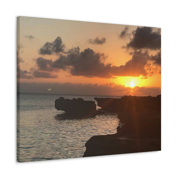 Cayman Sunset Meditation Art - Canvas Gallery Wrap