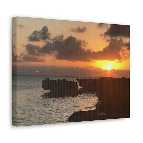 Cayman Sunset Meditation Art - Canvas Gallery Wrap