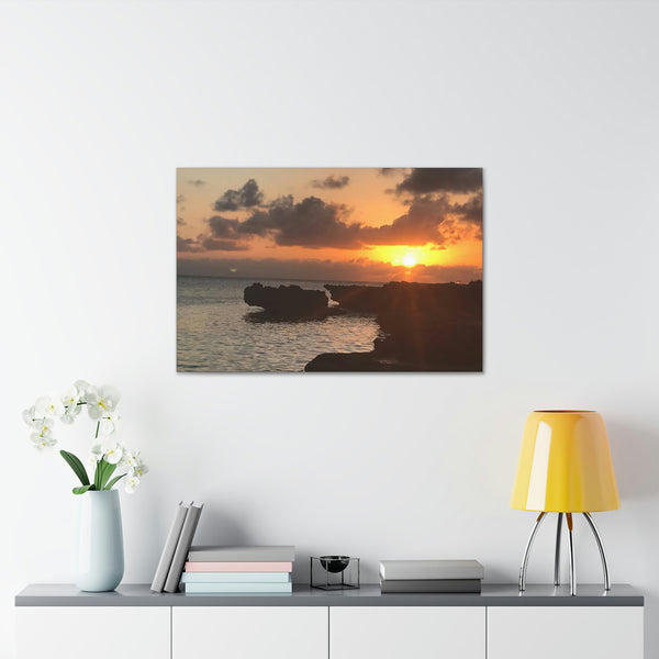 Cayman Sunset Meditation Art - Canvas Gallery Wrap