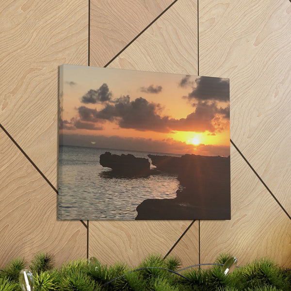 Cayman Sunset Meditation Art - Canvas Gallery Wrap