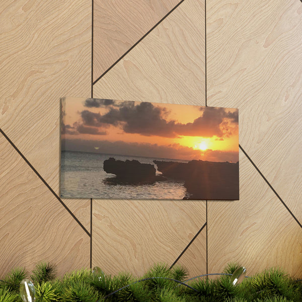 Cayman Sunset Meditation Art - Canvas Gallery Wrap