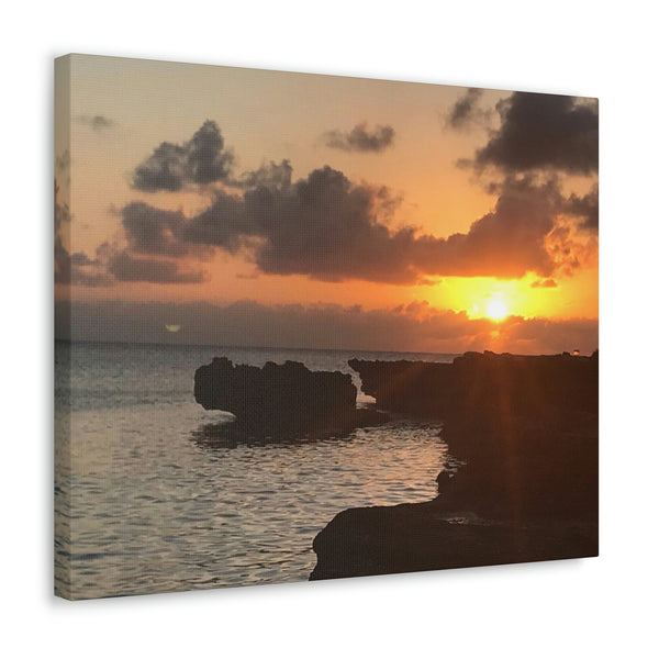 Cayman Sunset Meditation Art - Canvas Gallery Wrap