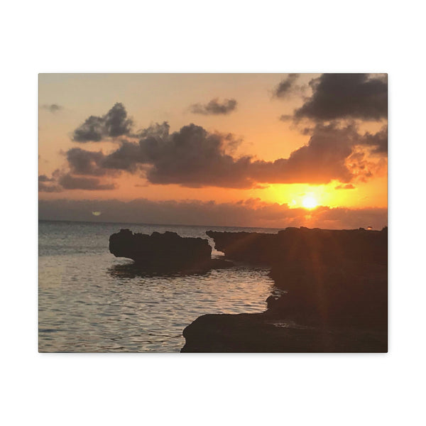 Cayman Sunset Meditation Art - Canvas Gallery Wrap