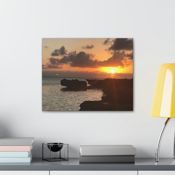 Cayman Sunset Meditation Art - Canvas Gallery Wrap