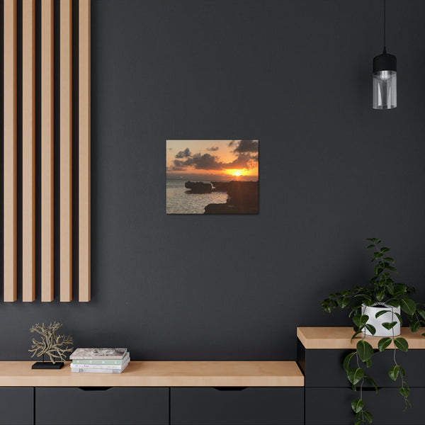 Cayman Sunset Meditation Art - Canvas Gallery Wrap