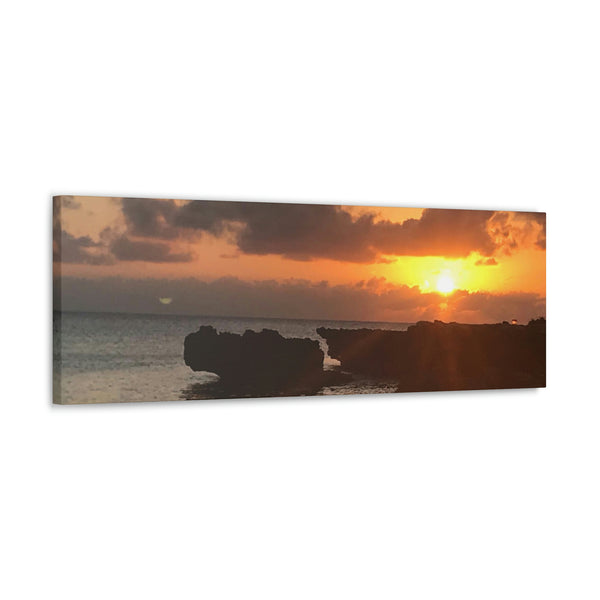 Cayman Sunset Meditation Art - Canvas Gallery Wrap