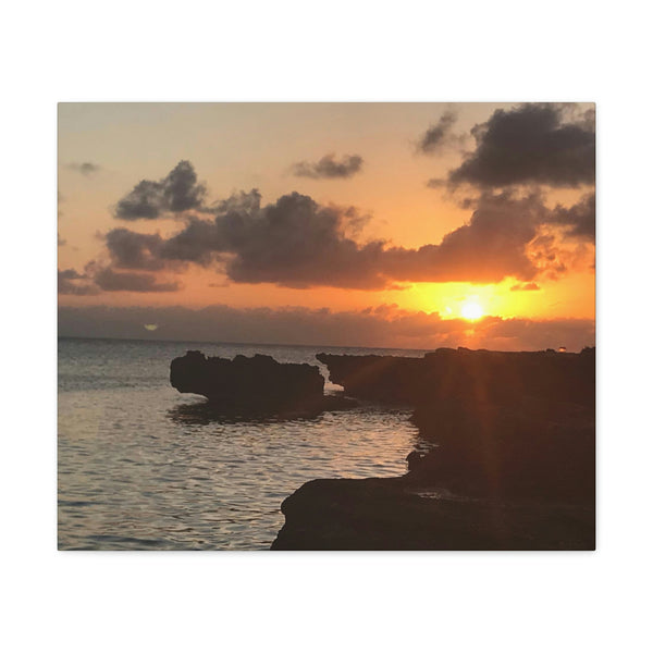 Cayman Sunset Meditation Art - Canvas Gallery Wrap