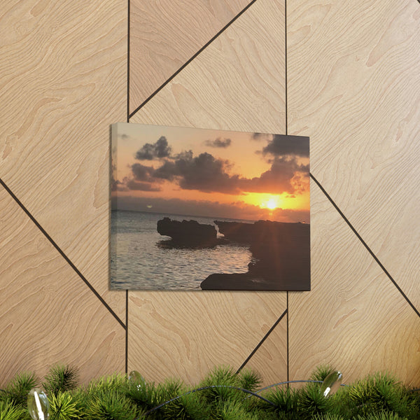 Cayman Sunset Meditation Art - Canvas Gallery Wrap