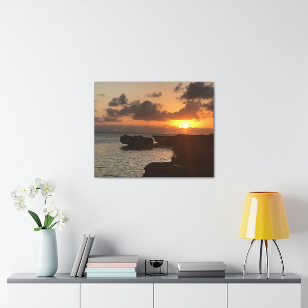 Cayman Sunset Meditation Art - Canvas Gallery Wrap