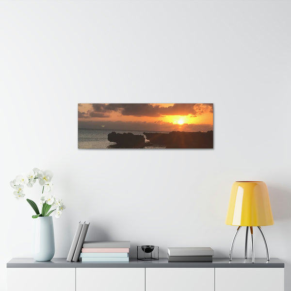 Cayman Sunset Meditation Art - Canvas Gallery Wrap