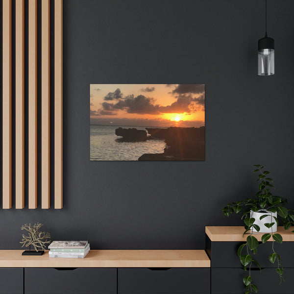 Cayman Sunset Meditation Art - Canvas Gallery Wrap