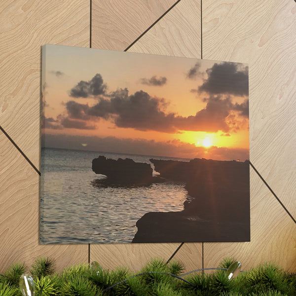 Cayman Sunset Meditation Art - Canvas Gallery Wrap