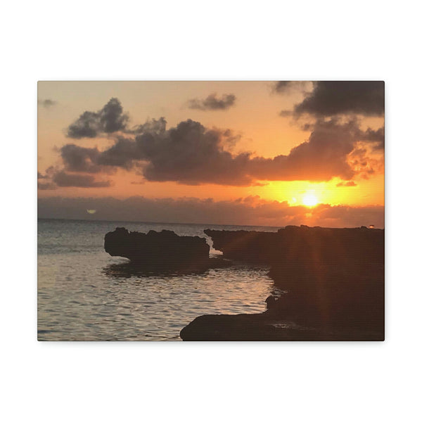 Cayman Sunset Meditation Art - Canvas Gallery Wrap