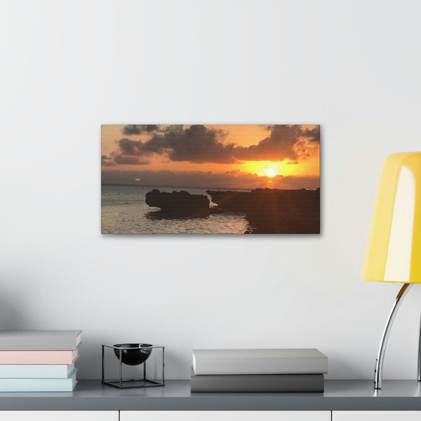 Cayman Sunset Meditation Art - Canvas Gallery Wrap