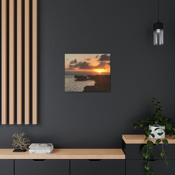 Cayman Sunset Meditation Art - Canvas Gallery Wrap