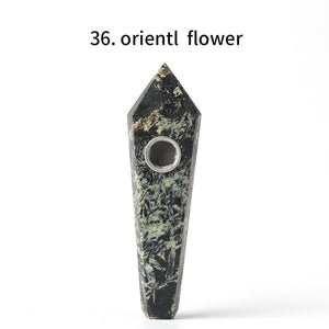 Crystal Point Herbal Pipe With Metal Filter