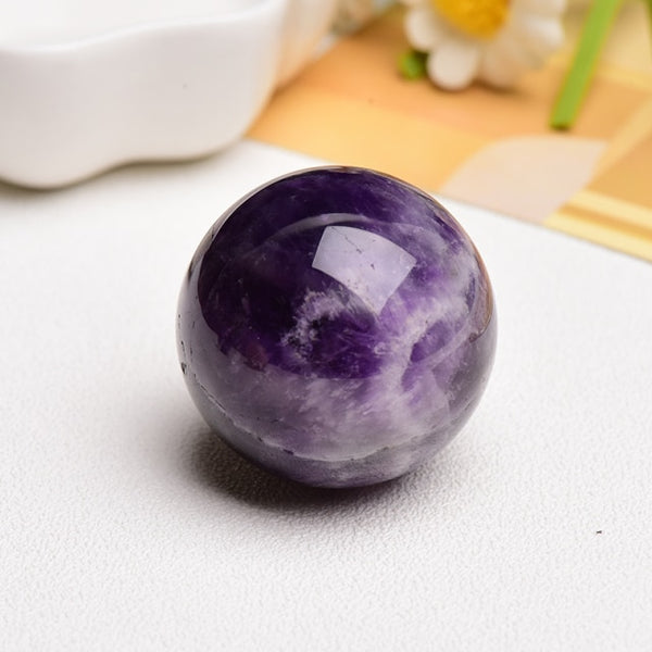 Crystal Ball Polished Globe Massaging Ball Reiki Healing Stone